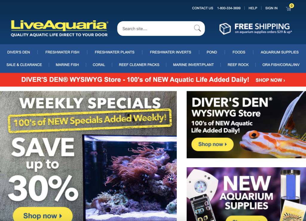 liveaquaria homepage